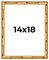14x18 Thin Bamboo Picture Frame with UV-Resistant Acrylic & Acid Free Backing, Available in 2 Finishes - Gold and Brown